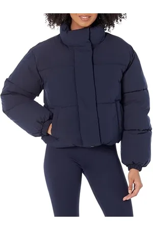 Amazon Damen Kurze Steppjacke Mit Durchgehendem Reißverschluss (Aus Mattem Oder Sherpa Fleece, Gesteppt), , 5XL Große Größen