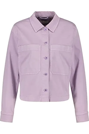 Gerry Weber Damen Jeansjacke mit aufgesetzten Taschen Langarm, Manschetten, mit Schlitz unifarben 40