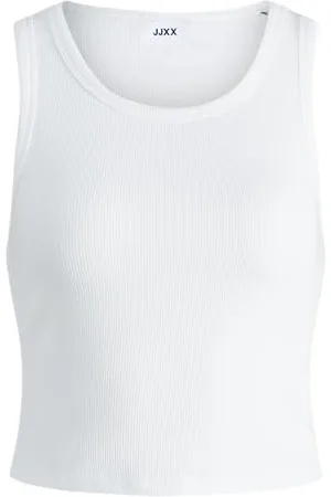 JJXX JACK & JONES Damen Jxfallon Sl Rib Tank Top Noos T-Shirt, Weiß, M EU