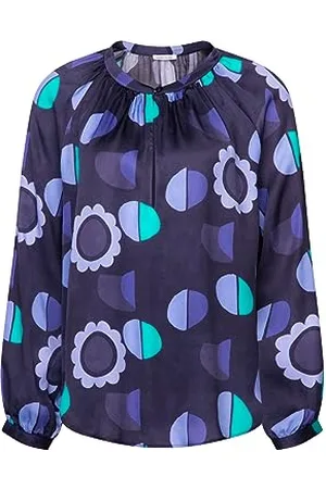 Seidensticker Damen Bluse - Fashion Bluse - Regular Fit – Rundhalsausschnitt - Langarm – 100% Viskose