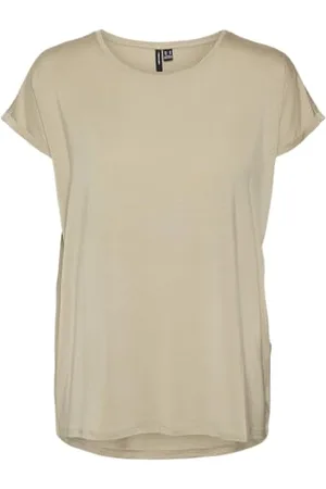 VERO MODA Damen Vmava Plain Ss Top Ga JRS Noos T-Shirt, , L