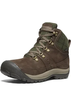 Keen Damen Kaci 3 Winter Mid Waterproof Winterstiefel, Dark Earth/Green Plaid, 38.5 EU