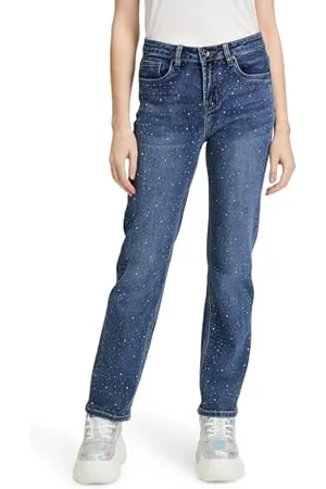 Cartoon Damen Regular Fit-Jeans mit Strass Dark Blue Denim,40
