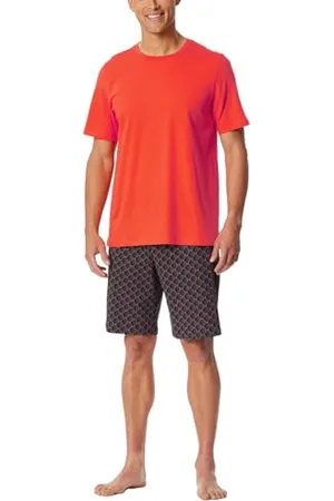 Schiesser Herren Schlafanzug Kurz Rundhals - Nightwear Pyjamaset, , 58 EU