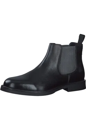 QS by s.Oliver Herren Chelsea Boots aus Leder Elegant, (Black), 43 EU