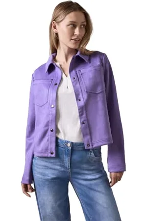 CECIL Damen B212321 Jacke im Velours-Look, , M