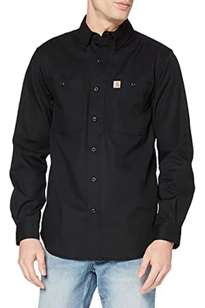 Carhartt Herren, Rugged Professional™-Serie Lockeres, langärmliges Canvas-Arbeitshemd, , S