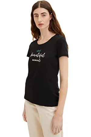 TOM TAILOR Damen 1036193 T-Shirt mit Print, , M