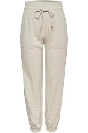 ONLY Damen Onlpalma Reg STR Linen Mix Track PNT Stoffhose, , XS / 32L EU