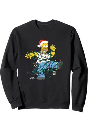 The Simpsons Holiday Homer Simpson Christmas Lights Tangle Sweatshirt