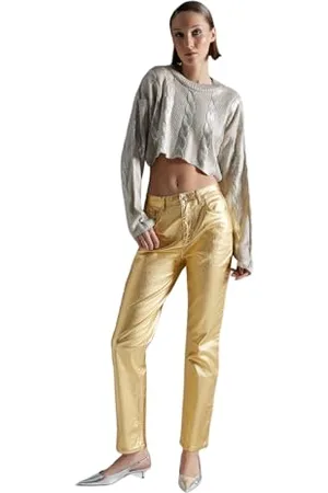 Trendyol Damen Gerade Gerade Hohe Taille Jeans