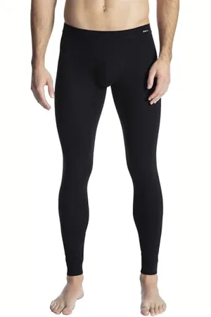 Calida Cotton Code Pyjamahose Herren, Long John mit Komfortbund