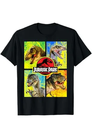 Jurassic Park Four Different Dinosaur Faces T-Shirt