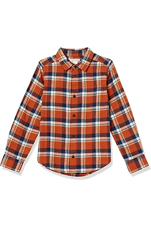 Amazon Jungen Flanellhemd Mit Knopfleiste, , 8 Jahre