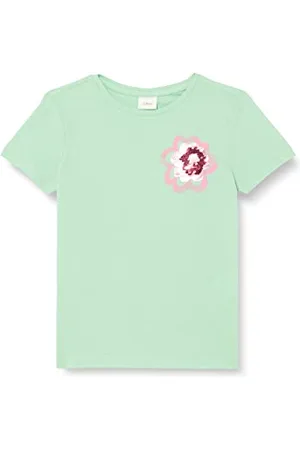 QS by s.Oliver Mädchen 2127415 T-Shirt mit Pailletten, , 92-98