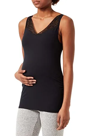 Calida Circular Love Tank-Top Damen, für Schwangerschaft und Stillzeit, V-Ausschnitt mit Spitze, weich auf der Haut, temperaturausgleichend und schnelltrocknend Cradle to Cradle Zertifiziert