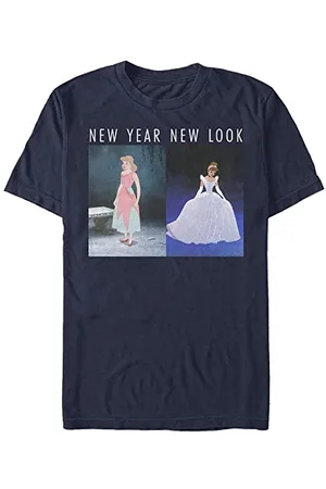 Disney Unisex Cinderella New Year Look Organic Short Sleeve T-shirt, , XXL