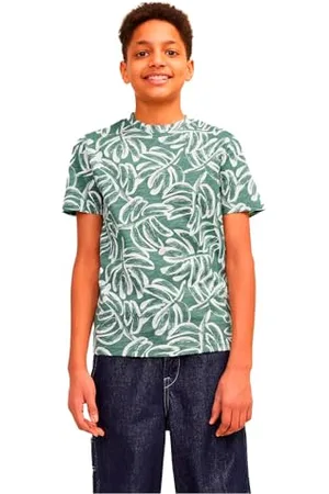 JACK & JONES JACK&JONES Jungen JORLAFAYETTE AOP Tee SS Crew Neck JNR T-Shirt, Laurel Wreath128