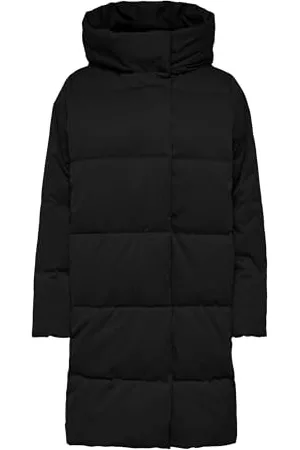 JDY Damen Steppmantel Wattierte Puffer Winter Jacke mit Kapuze Warm Gefüttert MUSTANG, Farben: , Größe:XS