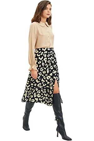 Trendyol Damen Midi A-Linie Gewebter Rock, , 62