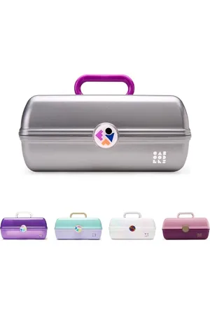 Caboodles Twilight Disco - On-The-go Girl Costmetic Organizer Make-up & Accessory Carry Case, Silver Shimmer