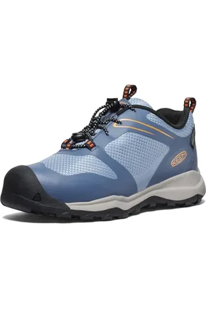 Keen Wanduro Low Waterproof Hiking Shoe, Vintage Indigo/Scarlet Ibis, 38 EU