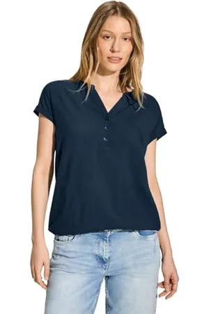 CECIL Damen B344828 Uni Viskose Bluse, , XS