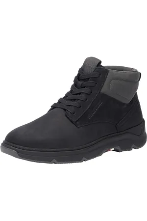 Tommy Hilfiger Herren Low Boot Stiefel Hybrid Chukka aus Leder, (Black), 42