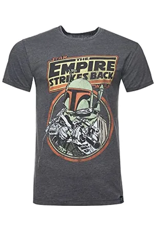 Recovered Clothing T-Shirt Star Wars The Empire Strikes Back Boba Fett - S - Charcoal