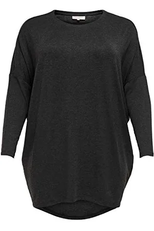 ONLY Damen CARCARMA L/S Long TOP NOOS T-Shirt, Black, L