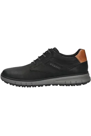 Bugatti Herren Sneaker, Männer Schnürer, Wechselfußbett,straßenschuhe,Strassenschuhe,Schnuerung,lace-up Shoes,Low-tie,schwarz (1000),46 EU / 11 UK