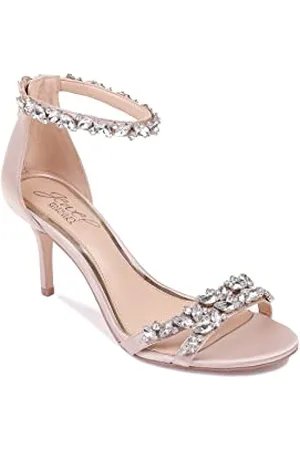 Badgley Mischka Damen Caroline Riemchenpumps, Beige (Champagne Satin 256), 37 EU