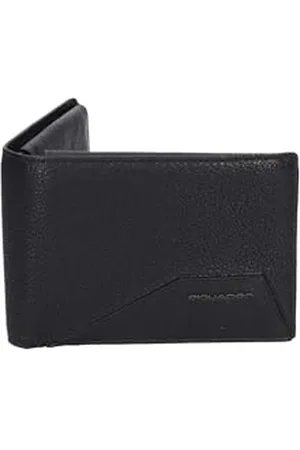 Piquadro MenÉs Wallet with Flip Up ID Window, Coin Pocket Black, , Taglia Unica, Geldbörse mit Dokumentenhalter