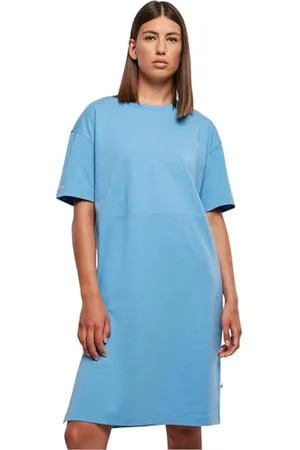 Urban classics Damen TB4091-Ladies Organic Oversized Slit Tee Dress Kleid, , XXL