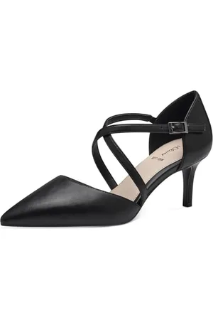 QS by s.Oliver Damen Pumps mit Riemen Spitz Elegant, (Black), 37
