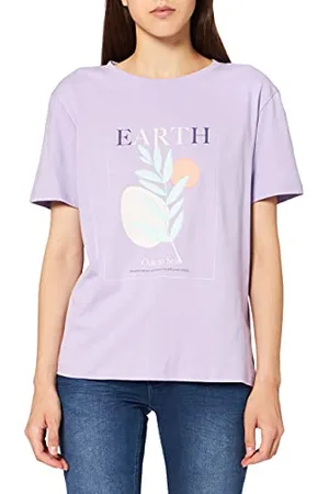 NA-KD Damen Earth Printed T-Shirt, , S