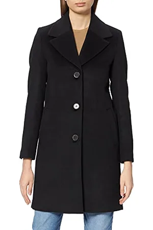 SELECTED BLACK Damen SLFNEW SASJA Wool Coat B Mantel, 36
