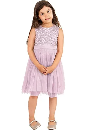 Maya Deluxe Mädchen^Mädchen Paillettenverziertes Hochzeit und Geburtstag Festlich mit Bandschleife Brautjungfernkleid Kleid, , 3 Years