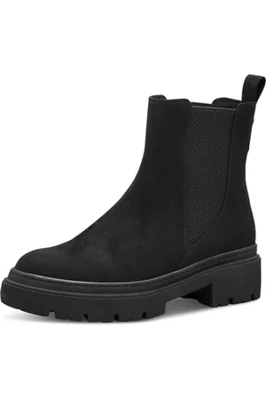 Marco Tozzi Damen Chelsea Boots zum Schlupfen mit Plateau, (Black), 41 EU