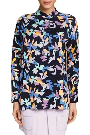ESPRIT Damen 024ee1f325 Bluse, 404/Navy, Large