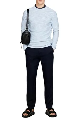 Sisley Mens Trousers 4AGHSF049 Pants, Blue, 52