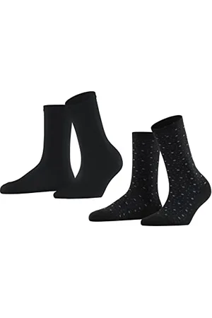 ESPRIT Damen Socken Playful Dot 2-Pack W SO Baumwolle gemustert 2 Paar, , 35-38