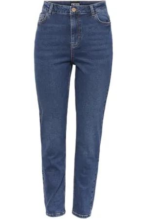 Pieces® Damen Pckesia Mom Hw ANK JNS Db327-vi Noos Bc Jeans, , XL EU