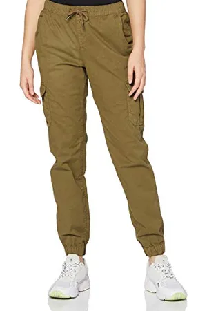 Urban classics Damen Kvinder højtaljede cargo joggingbukser Hose, , 4XL Große Größen EU
