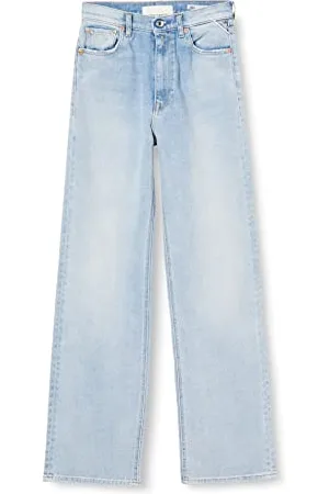 Replay Damen Jeans Laelj Wide Leg Fit Rose Label, (Blau), 27W / 32L