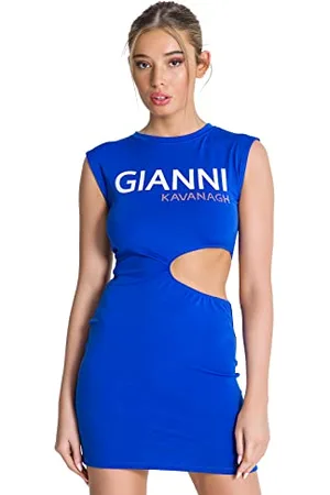 Gianni Kavanagh Damen Blue Gianni Dress Freizeitkleid, , Large