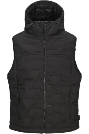 JACK & JONES JACK&JONES Herren JCOSONIC Bodywarmer Hood Weste, Black, XXL
