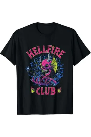 Stranger Things Hellfire Club Splash DND Dämon Hawkins im Retro-Look T-Shirt