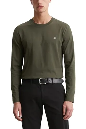 Marc O’ Polo Marc OߴPolo Herren Langarmshirt aus Bio-Baumwolle Basic, Grün , L