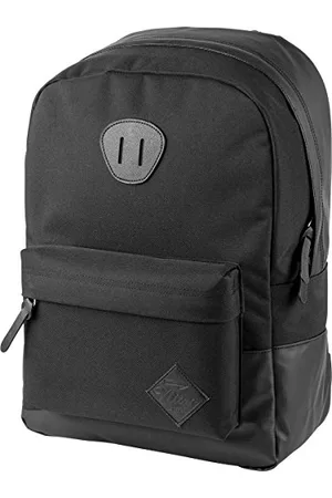 Nitro Urban Classic, Old School Daypack mit gepolstertem Laptopfach, urbaner Streetpack, Alltagsrucksack, Schulrucksack, Schoolbag, Tough Black, 20 L